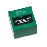 GREEN DOUBLE POLE BREAK GLASS UNIT